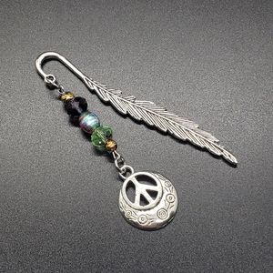Hand Crafted Colorful Peace Sign Bookmark